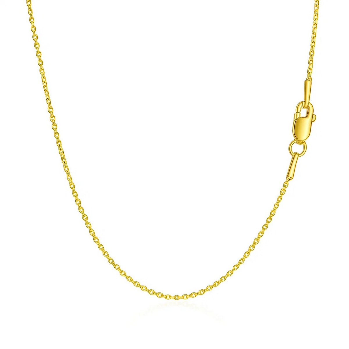 14k Yellow Gold Round Cable Link Chain (1.1 mm) Alba Luxe