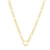 10K Yellow Gold Figaro Chain Heart Necklace Alba Luxe