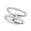14k White Gold Dual Band Design Ring with Diamonds (1/3 cttw) Alba Luxe