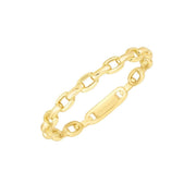 14K Yellow Gold Oval Links Stackable Ring RCJ
