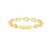 14K Yellow Gold Oval Links Stackable Ring RCJ