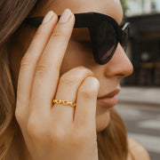 14K Yellow Gold Oval Links Stackable Ring RCJ