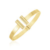 14k Yellow Gold High Polish Bar Cuff Bangle (6.00 mm) Alba Luxe