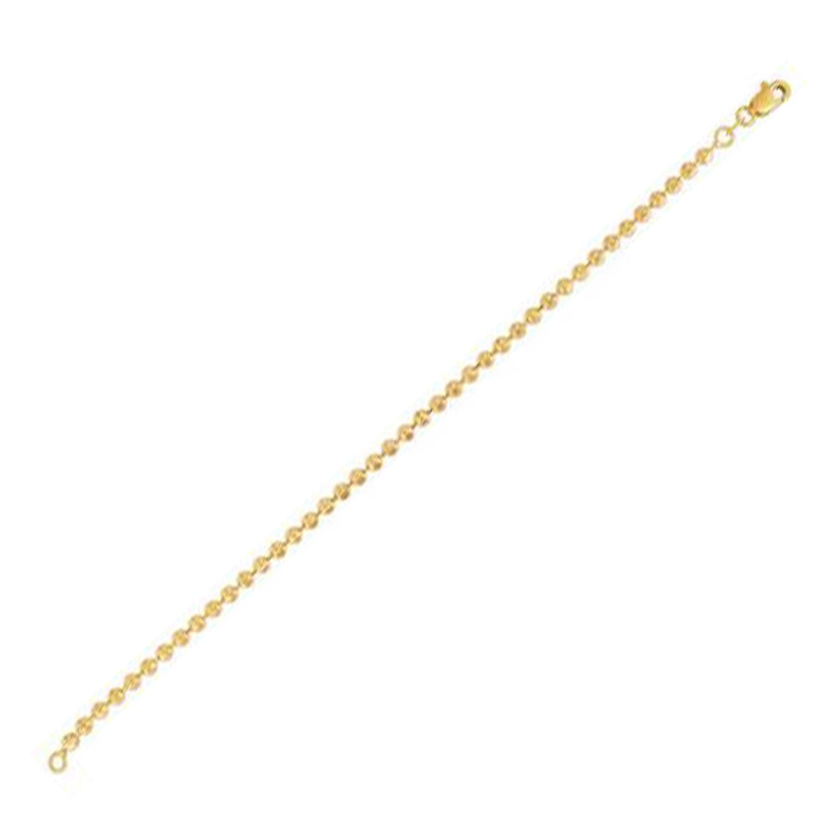 Moon Cut Bead Chain in 14k Yellow Gold (3.00 mm) Alba Luxe