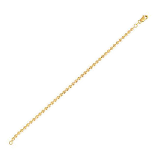 Moon Cut Bead Chain in 14k Yellow Gold (3.00 mm) Alba Luxe