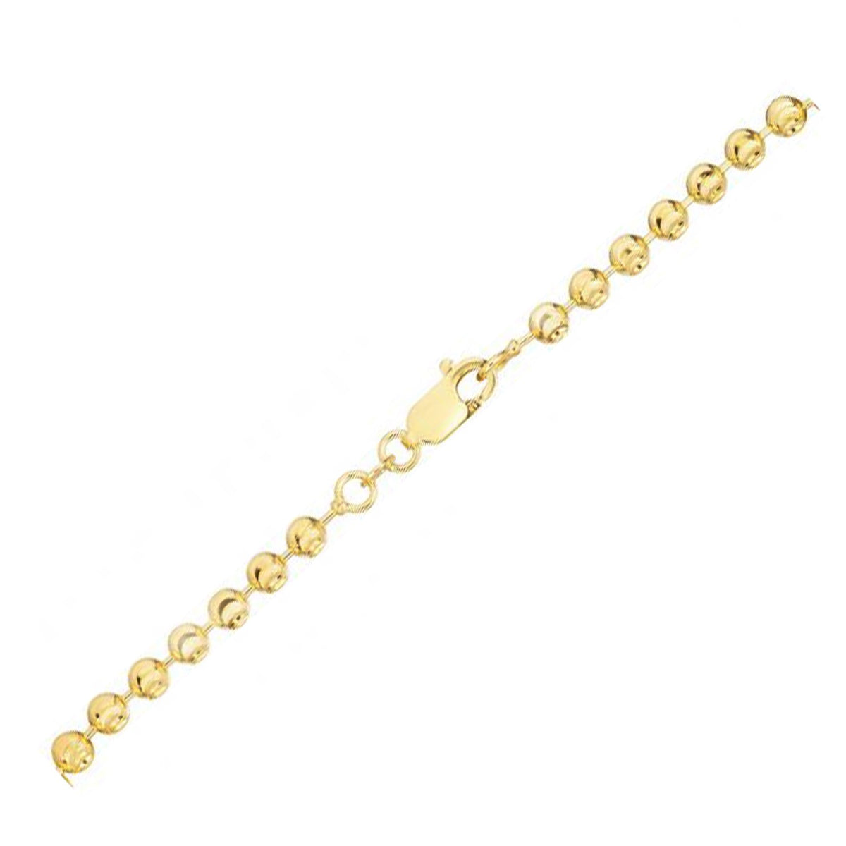 Moon Cut Bead Chain in 14k Yellow Gold (3.00 mm) Alba Luxe
