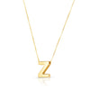 14K Yellow Gold Yours Truly Block Letter Initial Z Necklace Alba Luxe