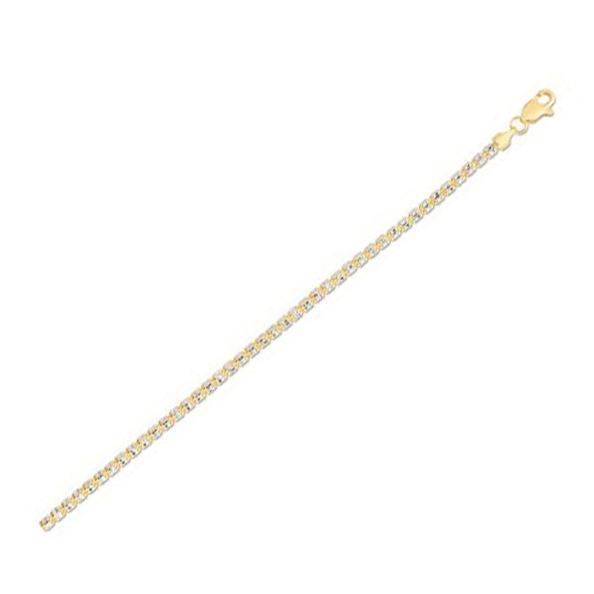 Ice Barrel Chain in 14k Two Tone Gold (2.70 mm) Alba Luxe