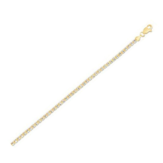 Ice Barrel Chain in 14k Two Tone Gold (2.70 mm) Alba Luxe