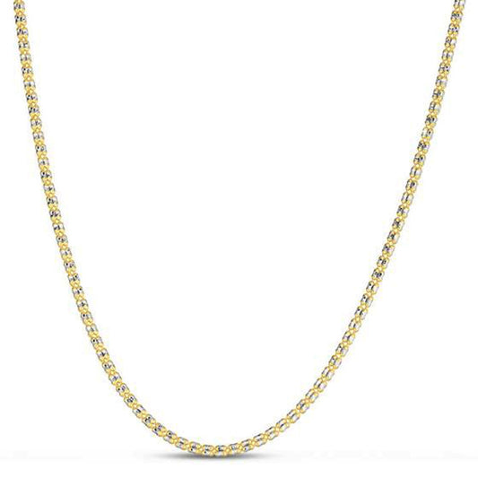Ice Barrel Chain in 14k Two Tone Gold (2.70 mm) Alba Luxe