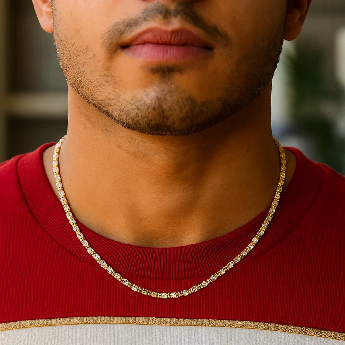 Ice Barrel Chain in 14k Two Tone Gold (2.70 mm) Alba Luxe