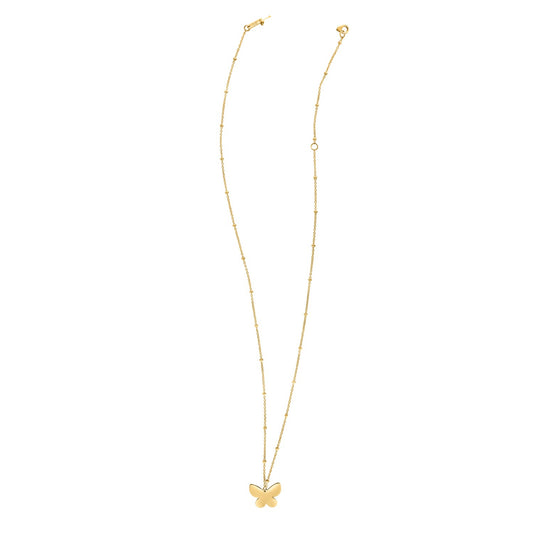 14k Yellow Gold Papillon Butterfly Necklace Alba Luxe