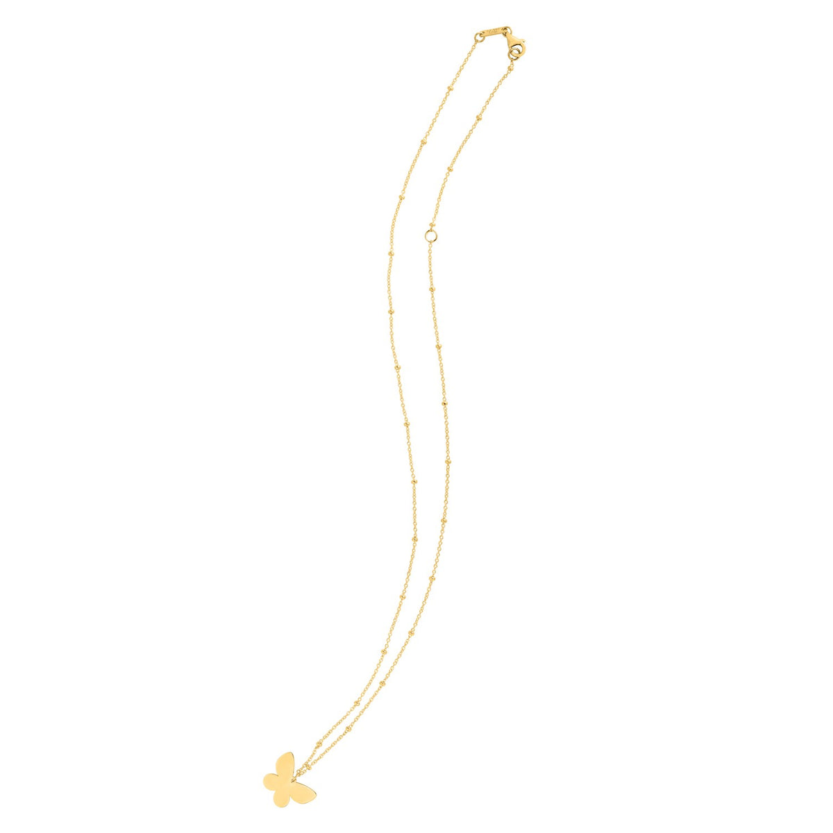 14k Yellow Gold Papillon Butterfly Necklace Alba Luxe