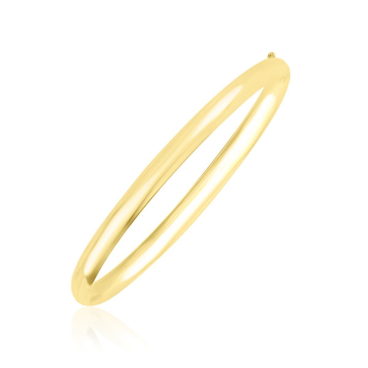 10k Yellow Gold Dome Style Shiny Bangle (3.30 mm) Alba Luxe