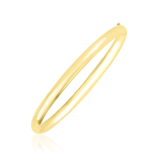 10k Yellow Gold Dome Style Shiny Bangle (3.30 mm) Alba Luxe