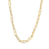 14k Yellow Gold High Polish Elongated Paperclip Jax Link Necklace Alba Luxe