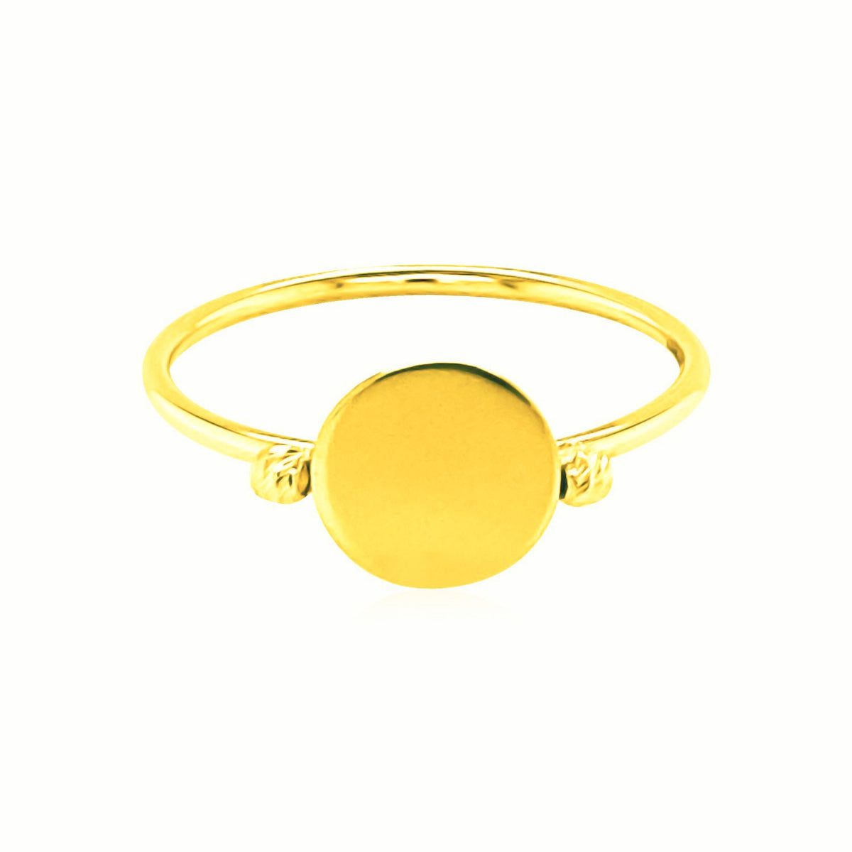 14k Yellow Gold Ring with Polished Oval RCJ