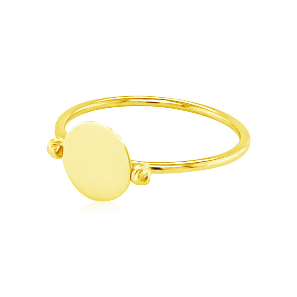 14k Yellow Gold Ring with Polished Oval RCJ