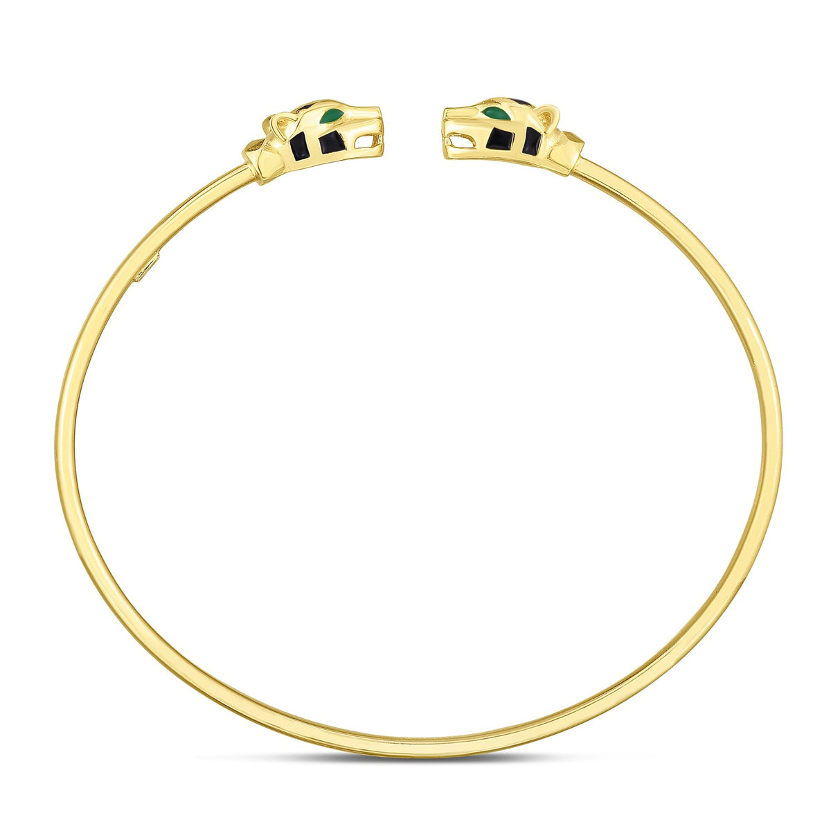 14k Yellow Gold Panther Bangle (3.00 mm) Alba Luxe