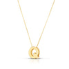 14K Yellow Gold Yours Truly Block Letter Initial Q Necklace Alba Luxe