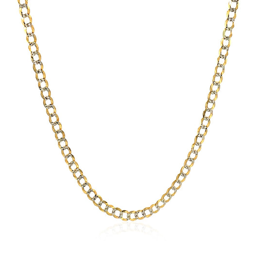 14k Two Tone Gold Pave Curb Chain (2.60 mm) Alba Luxe