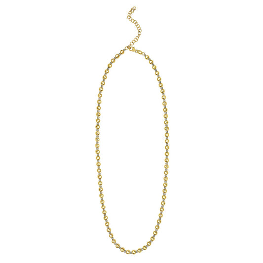 Two Tone Beaded Chain Necklace in 14K Gold Alba Luxe