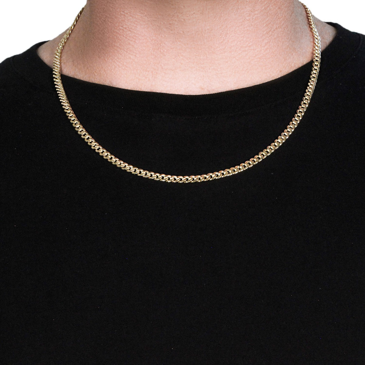 10k Yellow Gold Miami Cuban Semi Solid Chain (4.50 mm) Alba Luxe