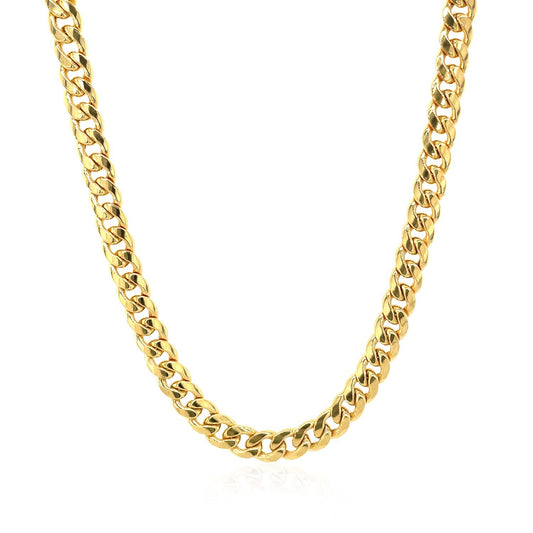 10k Yellow Gold Miami Cuban Semi Solid Chain (4.50 mm) Alba Luxe