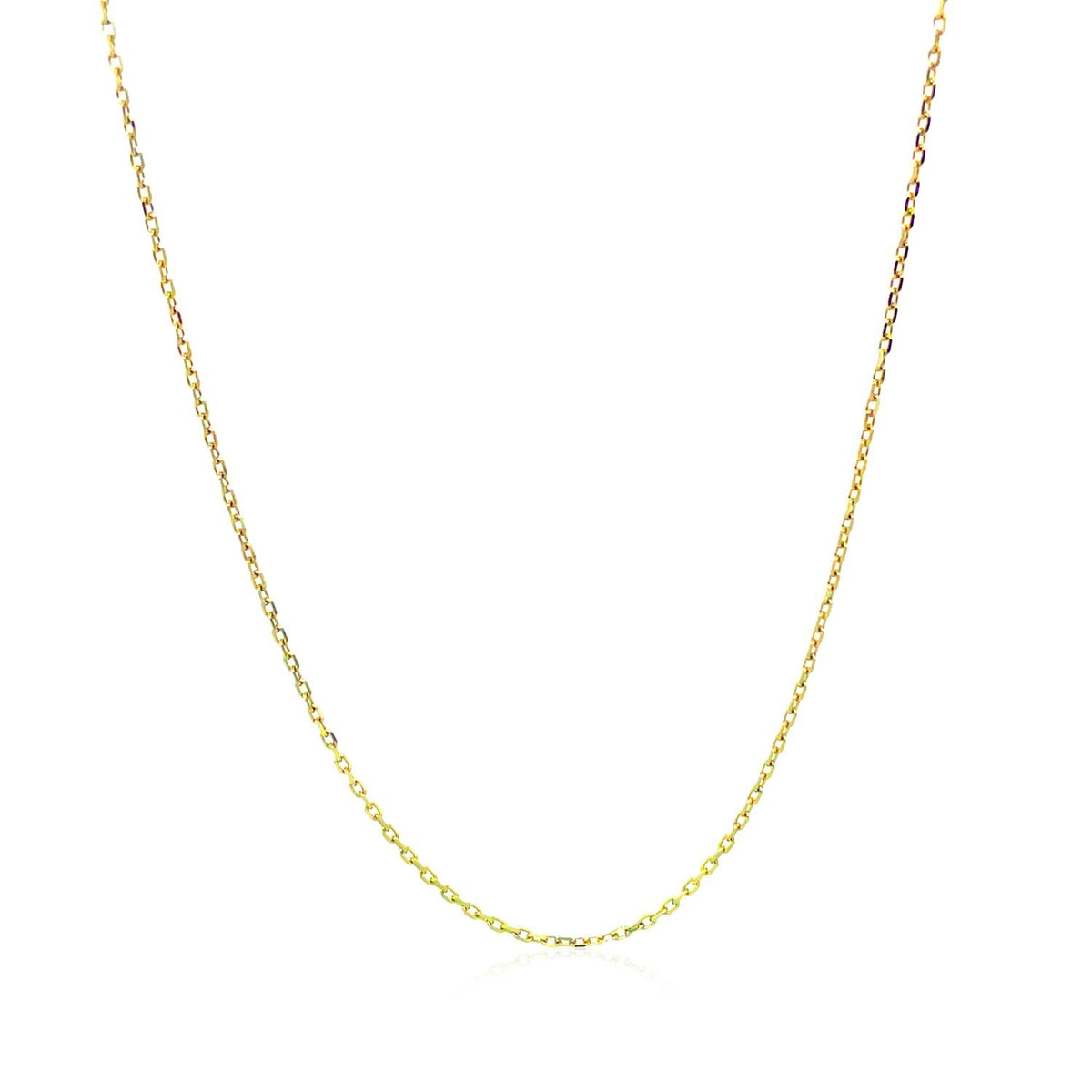 10k Yellow Gold Diamond Cut Cable Link Chain (0.87 mm) Alba Luxe