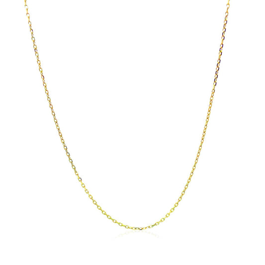 10k Yellow Gold Diamond Cut Cable Link Chain (0.87 mm) Alba Luxe