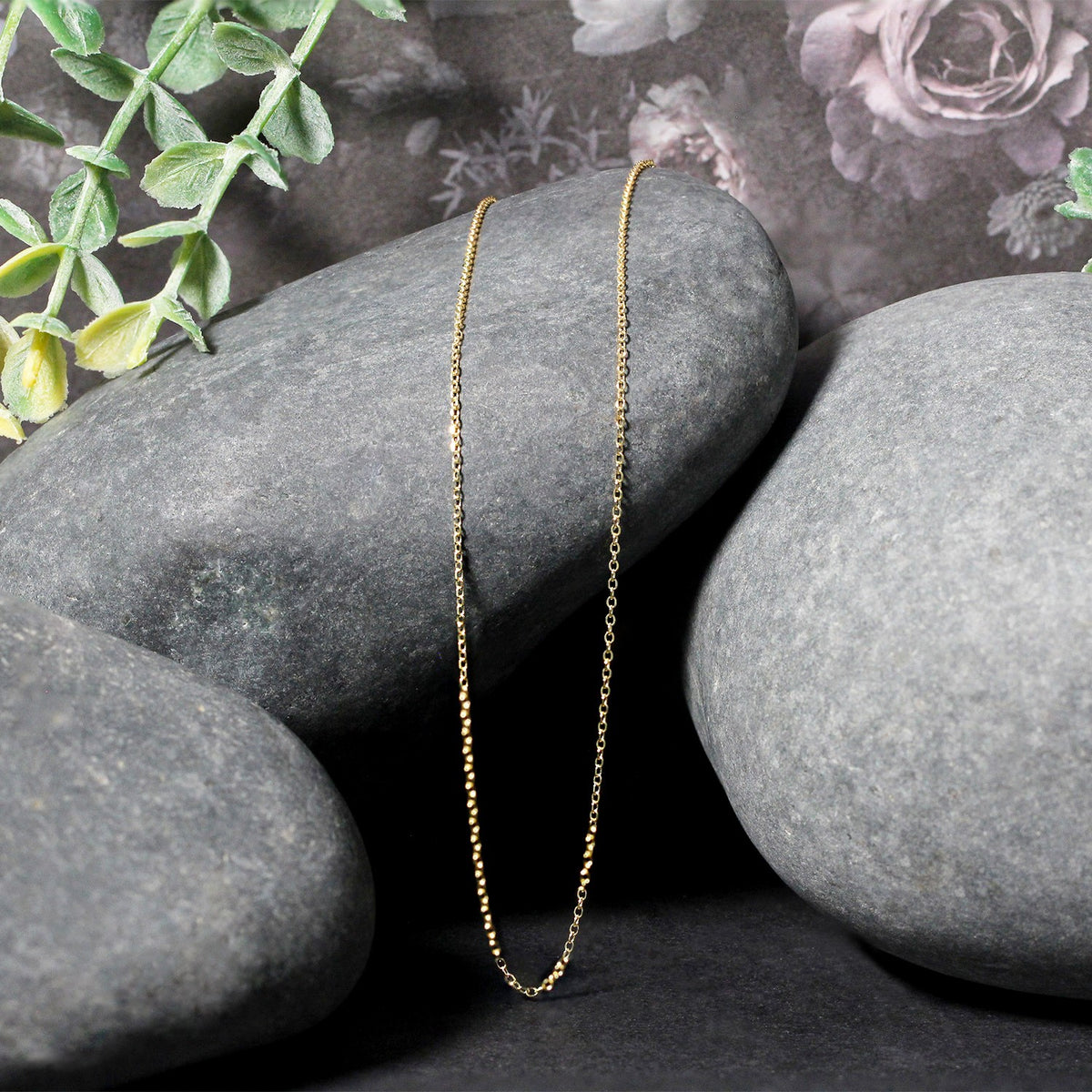 10k Yellow Gold Diamond Cut Cable Link Chain (0.87 mm) Alba Luxe