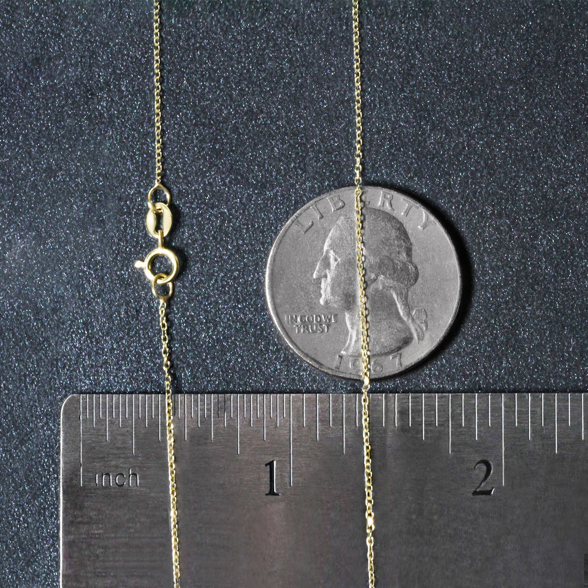 10k Yellow Gold Diamond Cut Cable Link Chain (0.87 mm) Alba Luxe