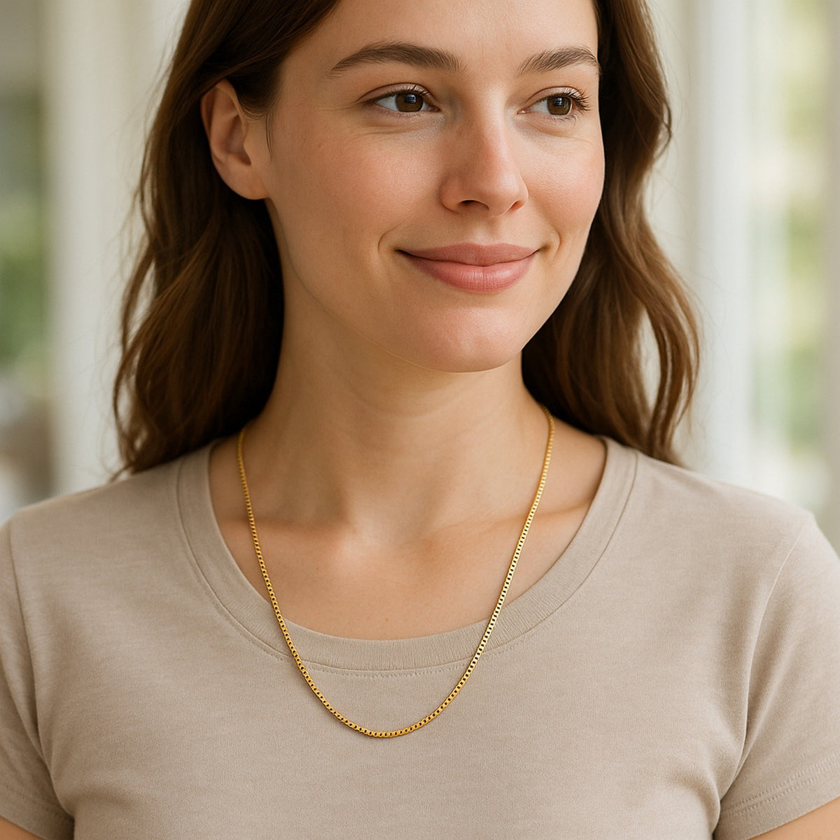10k Yellow Gold Classic Box Chain (1.40 mm) Alba Luxe