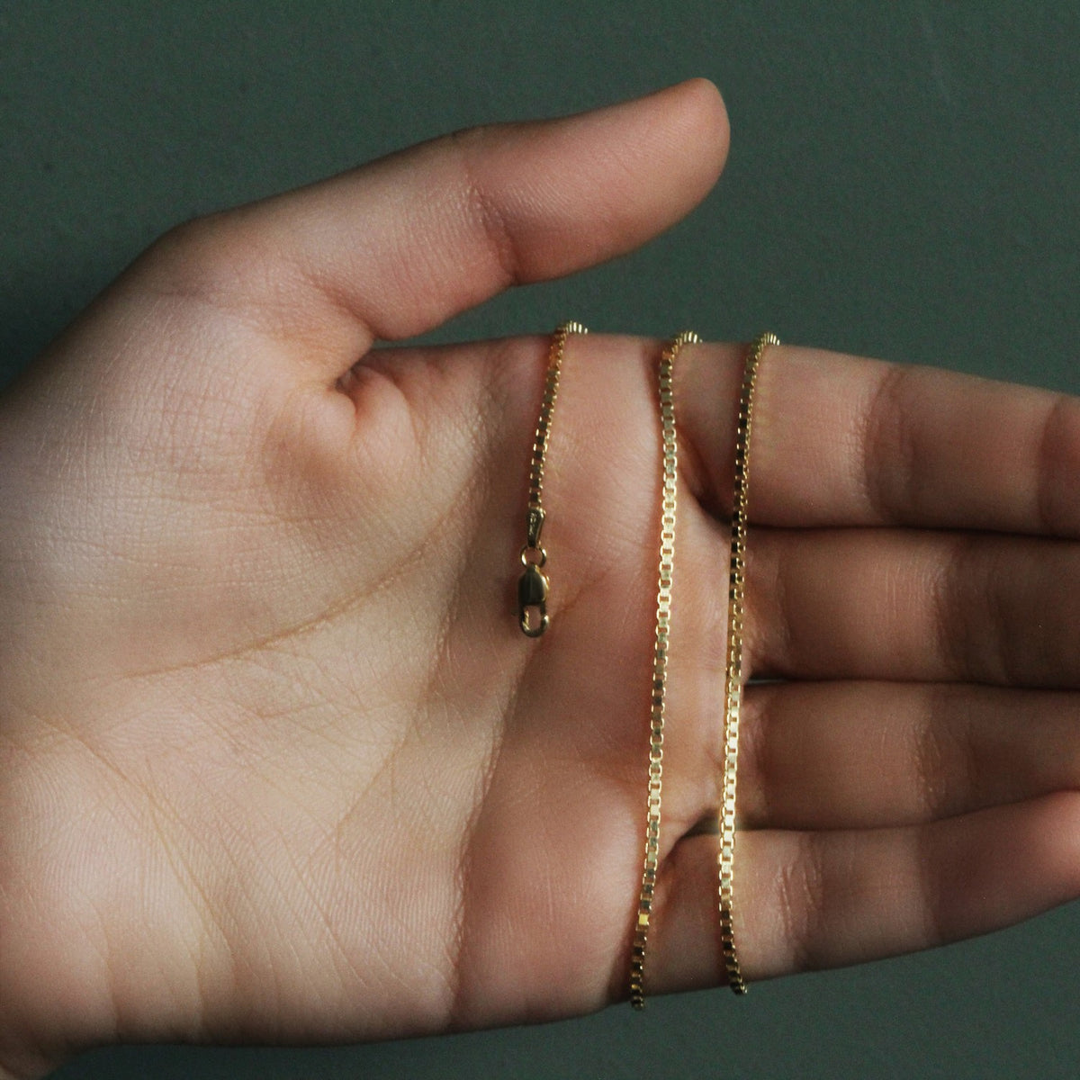 10k Yellow Gold Classic Box Chain (1.40 mm) Alba Luxe