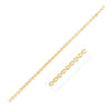 14k Yellow Gold High Polish Textured Puffed Oval Link Chain (3.80 mm) Alba Luxe