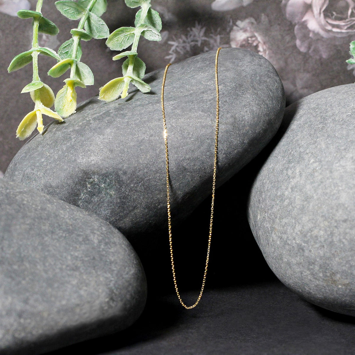 14k Yellow Gold Diamond Cut Cable Link Chain (0.68 mm) Alba Luxe