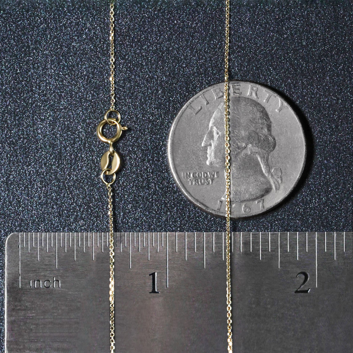 14k Yellow Gold Diamond Cut Cable Link Chain (0.68 mm) Alba Luxe