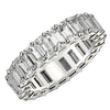 Emerald Cut Lab Grown Diamond Eternity Ring in 14k White Gold (6 cttw FG/VS2) Alba Luxe
