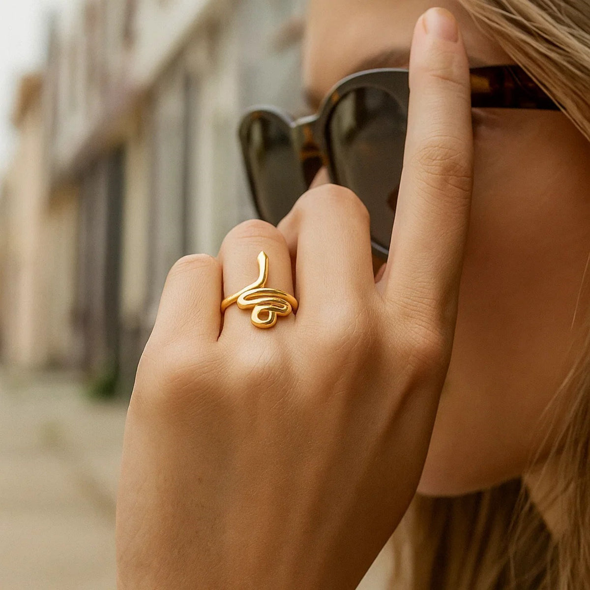 Snake Ring in 14K Yellow Gold (2.00 mm) RCJ
