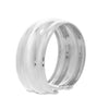 Sterling Silver Rhodium Plated Bold Ribbed Cuff Bangle (25.00 mm) Alba Luxe