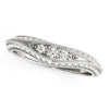 14k White Gold Curved Antique Style Diamond Wedding Ring (1/3 cttw) Alba Luxe