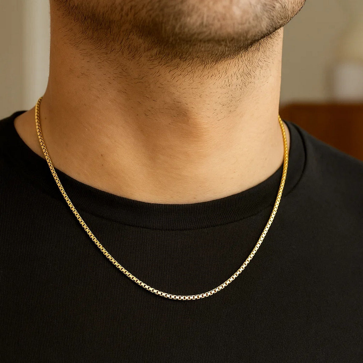 14K Yellow Gold Classic Box Chain (1.7 mm) Alba Luxe