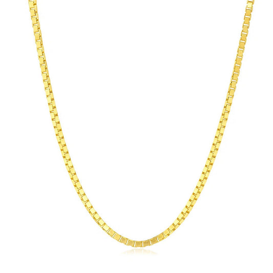 14K Yellow Gold Classic Box Chain (1.7 mm) Alba Luxe