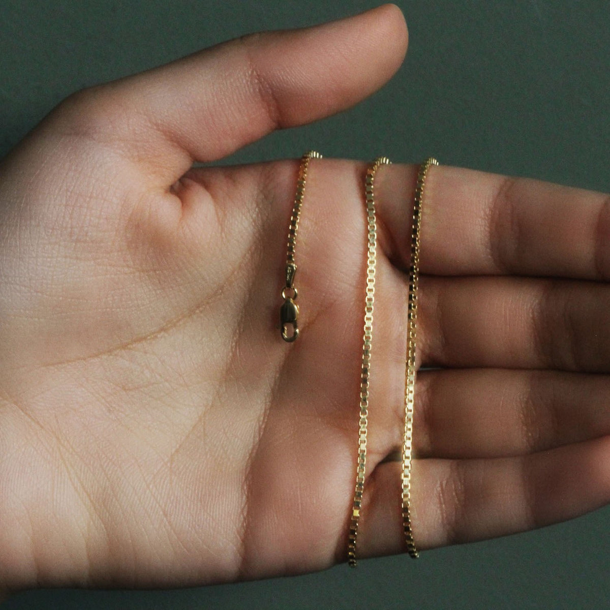 14K Yellow Gold Classic Box Chain (1.7 mm) Alba Luxe