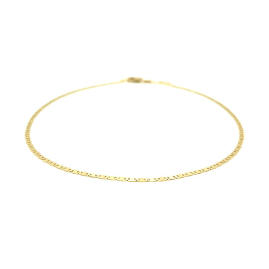 14k Yellow Gold Mariner Link Anklet 1.7mm RCJ