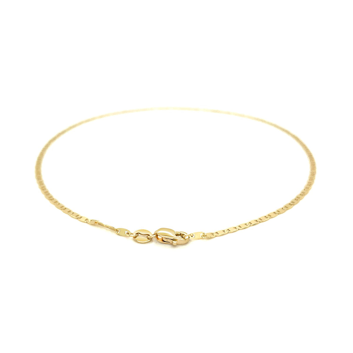 14k Yellow Gold Mariner Link Anklet 1.7mm RCJ