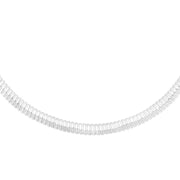 Sterling Silver Rhodium Plated Tubogas Fancy Necklace Alba Luxe