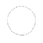 Sterling Silver Rhodium Plated Tubogas Fancy Necklace Alba Luxe