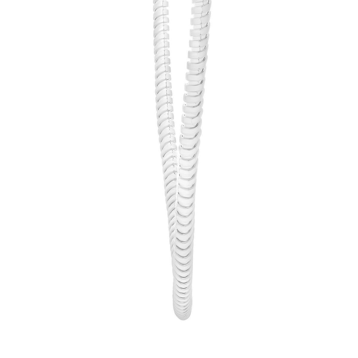Sterling Silver Rhodium Plated Tubogas Fancy Necklace Alba Luxe