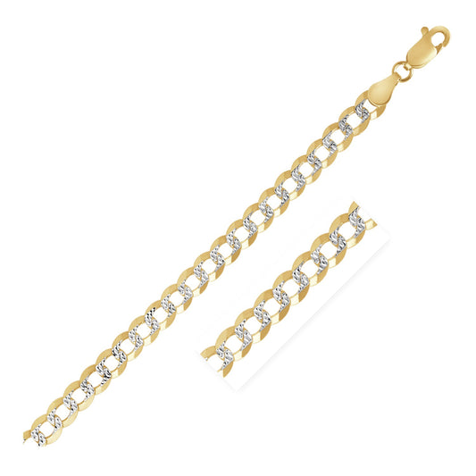 14k Two Tone Gold Pave Curb Chain (3.60 mm) Alba Luxe